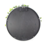 Slimline Flowering White Artificial Green Wall Disc UV Resistant 100cm (Black Frame) - Top-Down View