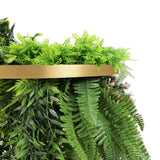Premium Hanging Artificial Plant Arrangement with Gold Frame 40cm UV Resistant - Side View