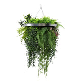 Premium Hanging Artificial Plant Arrangement with Silver Frame 40cm UV Resistant