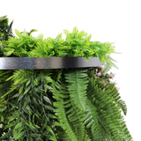 Premium Hanging Artificial Plant Arrangement with Silver Frame 40cm UV Resistant - Side View