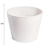 Rendered White Planter Pot 25cm - Front View