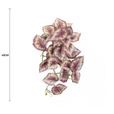 Artificial Red Variegated Hanging Tropical Ginger Plant 45cm - Front View