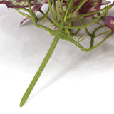 Artificial Red Variegated Hanging Tropical Ginger Plant 45cm - Top-Down View