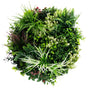 Slimline Artificial Green Wall Disc Art 60cm Colour Fresh UV Resistant (White)