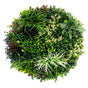 Slimline Artificial Green Wall Disc Art 80cm Colour Fresh UV Resistant (White)