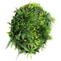 Slimline Artificial Green Wall Disc Art 80cm Country Fern UV Resistant (White)