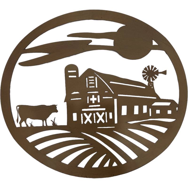 Barnyard Metal Wall Art 49x45cm