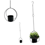 Set 2 Hanging Planter 27x70cm - Side View