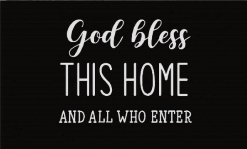 God Bless This Home Doormat Door Mat 60cm