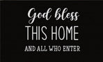 God Bless This Home Doormat Door Mat 60cm