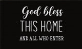 God Bless This Home Doormat Door Mat 60cm