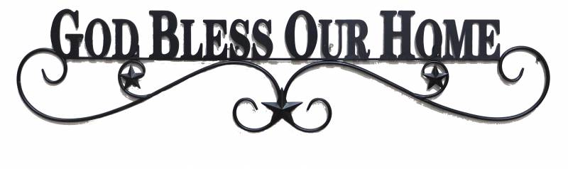 God Bless Our Home Wall Art 96x22cm
