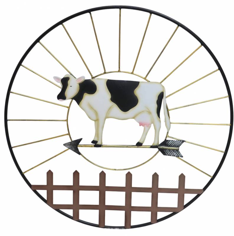 Set 2 Connie Cow Metal Wall Art 81x71cm