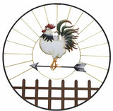 Set 2 Richard Rooster Metal Wall Art 81x71cm