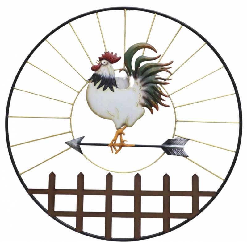 Set 2 Richard Rooster Metal Wall Art 81x71cm