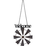 Welcome Windmill Wall Art 31x62cm