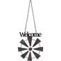Welcome Windmill Wall Art 31x62cm