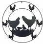 Metal Chicken Wall Art 79x79cm