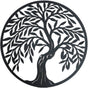 Round Tiger Tree Metal Wall Art 40cm