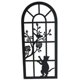 Cat By The Window Metal Wall Art 25x56cm