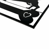 Dachshund Wall Art 40x32cm - 45-Degree Angle