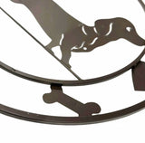 Round Dachshund Metal Wall Art 40cm - Top-Down View