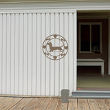 Round Dachshund Metal Wall Art 40cm - 45-Degree Angle