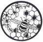Beehive Producing Honey Metal Wall Art 60cm