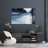 Baby Blue Framed Canvas 120x80cm - Side View