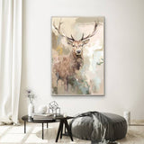 Hulio Deer Framed Canvas 80x120cm - Front View