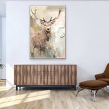 Hulio Deer Framed Canvas 80x120cm - Side View