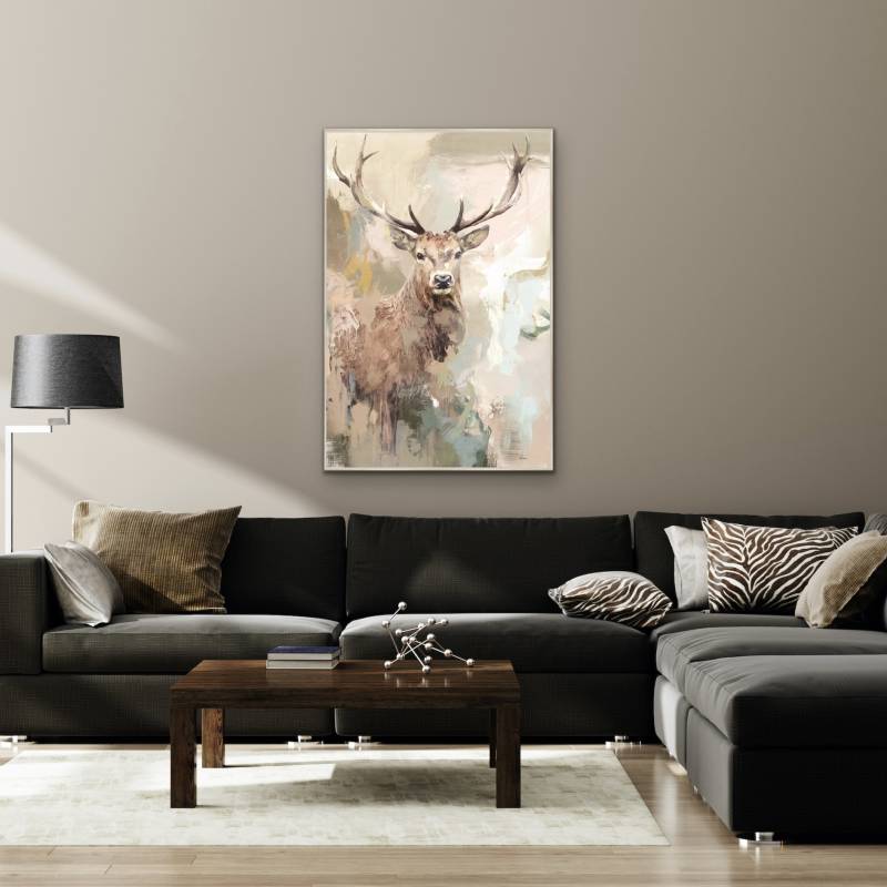 Hulio Deer Framed Canvas 80x120cm
