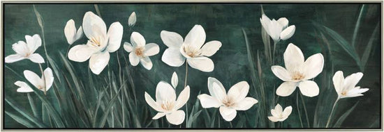 Blooming Flower Framed Artwork 150x50cm