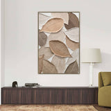 Modern Leaves Artwork 80x120cm - Top-Down View