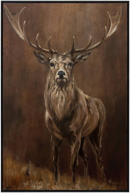 Buck The Deer Artwork Framed Wall Art 80x120cm