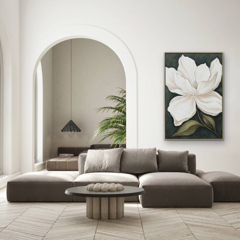 Magnolia Artwork Framed Wall Art 80x120cm