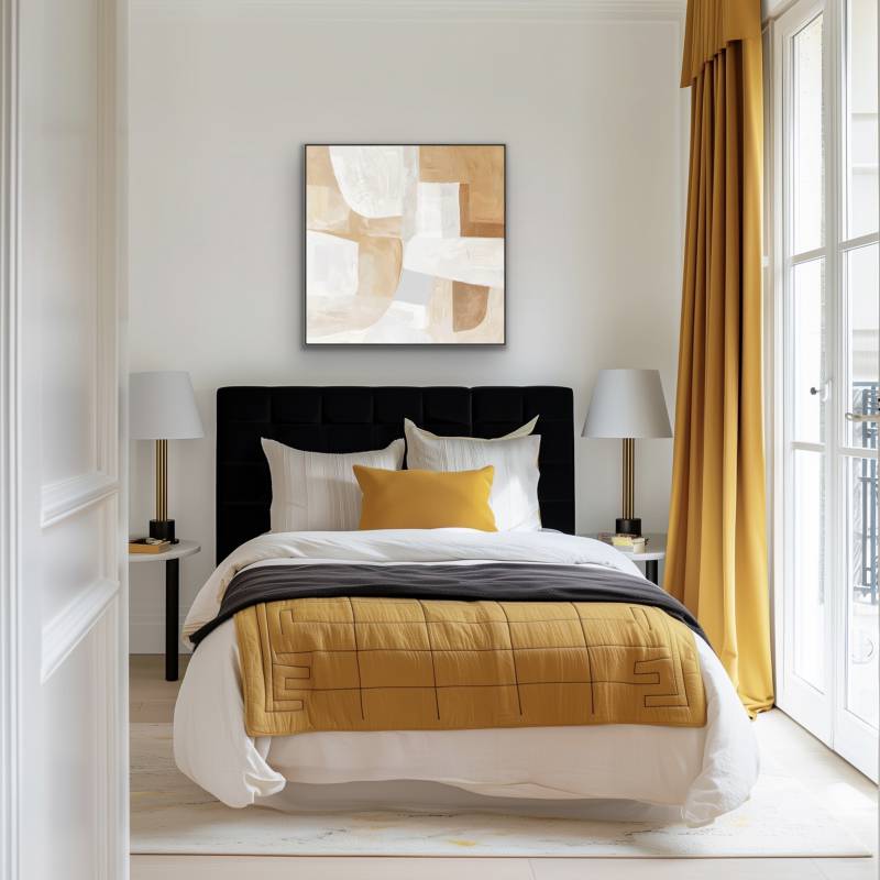 Harvey Abstract Framed Canvas 80x80cm