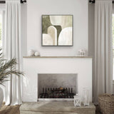 Green Abstract Artwork Framed Wall Art 80x80cm