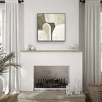 Green Abstract Artwork Framed Wall Art 80x80cm