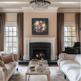 Nish Native Framed Canvas 100x100cm - Top-Down View