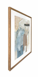 Flinders Abstract Artwork Framed W Glass Front 60x80cm - Front View