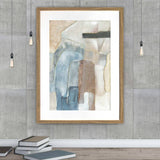 Flinders Abstract Artwork Framed W Glass Front 60x80cm - Side View