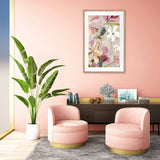 Mimi Floral Artwork Framed W Glass Front 80x120cm - Top-Down View