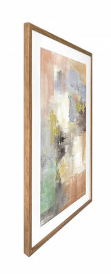 Hudson Abstract Artwork Framed W Glass Front 80x120cm - Side View