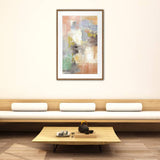Hudson Abstract Artwork Framed W Glass Front 80x120cm - Top-Down View