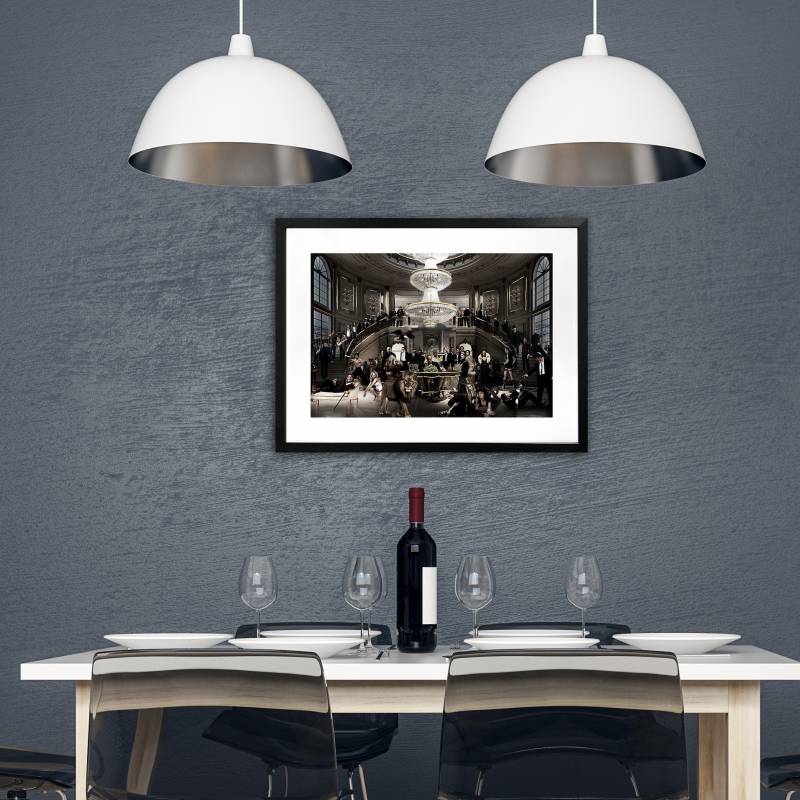 Welcome To The Party Artwork Framed W Glass Front 80x60cm