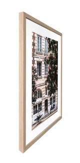 Peaceful Parisian Artwork Framed W Glass Front 60x80cm - Side View