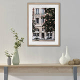 Peaceful Parisian Artwork Framed W Glass Front 60x80cm - Top-Down View