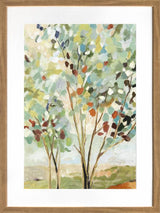 Summer Tree Artwork Framed W Glass Front 60x80cm