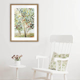 Summer Tree Artwork Framed W Glass Front 60x80cm - Top-Down View